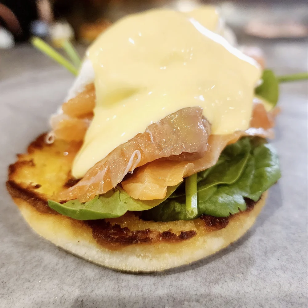 Smoked salmon Bare Beanz Benedict