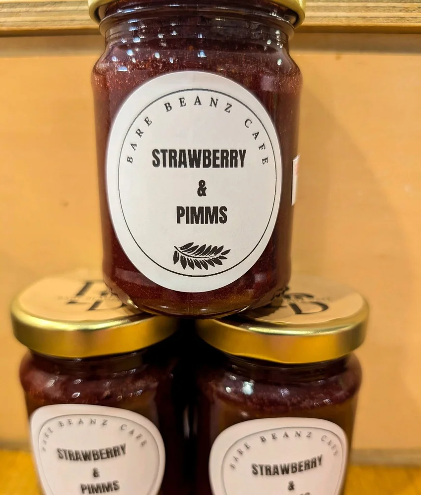 House-made strawberry and Pimm’s jam