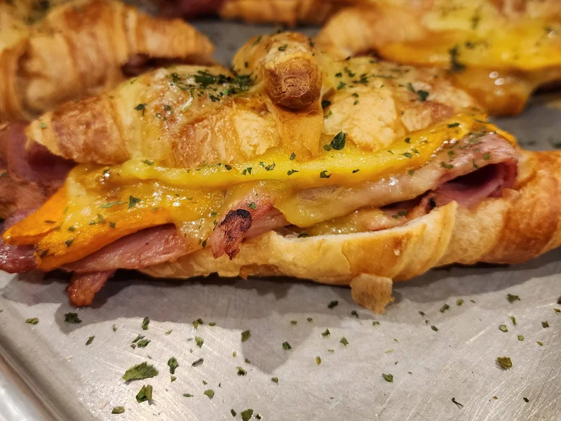 Breakfast croissants at Bare Beanz