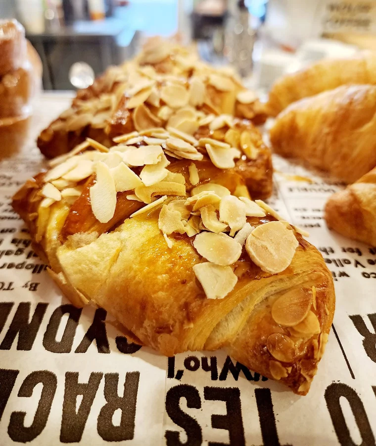 Almond pastries at Bare Beanz